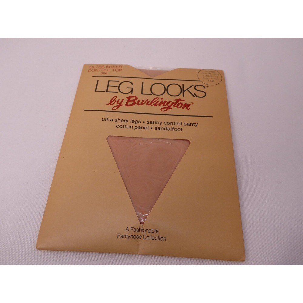 VTG Pantyhose Burlington Ultra Sheer Control Top 366 Leg Looks Crystal Beige M